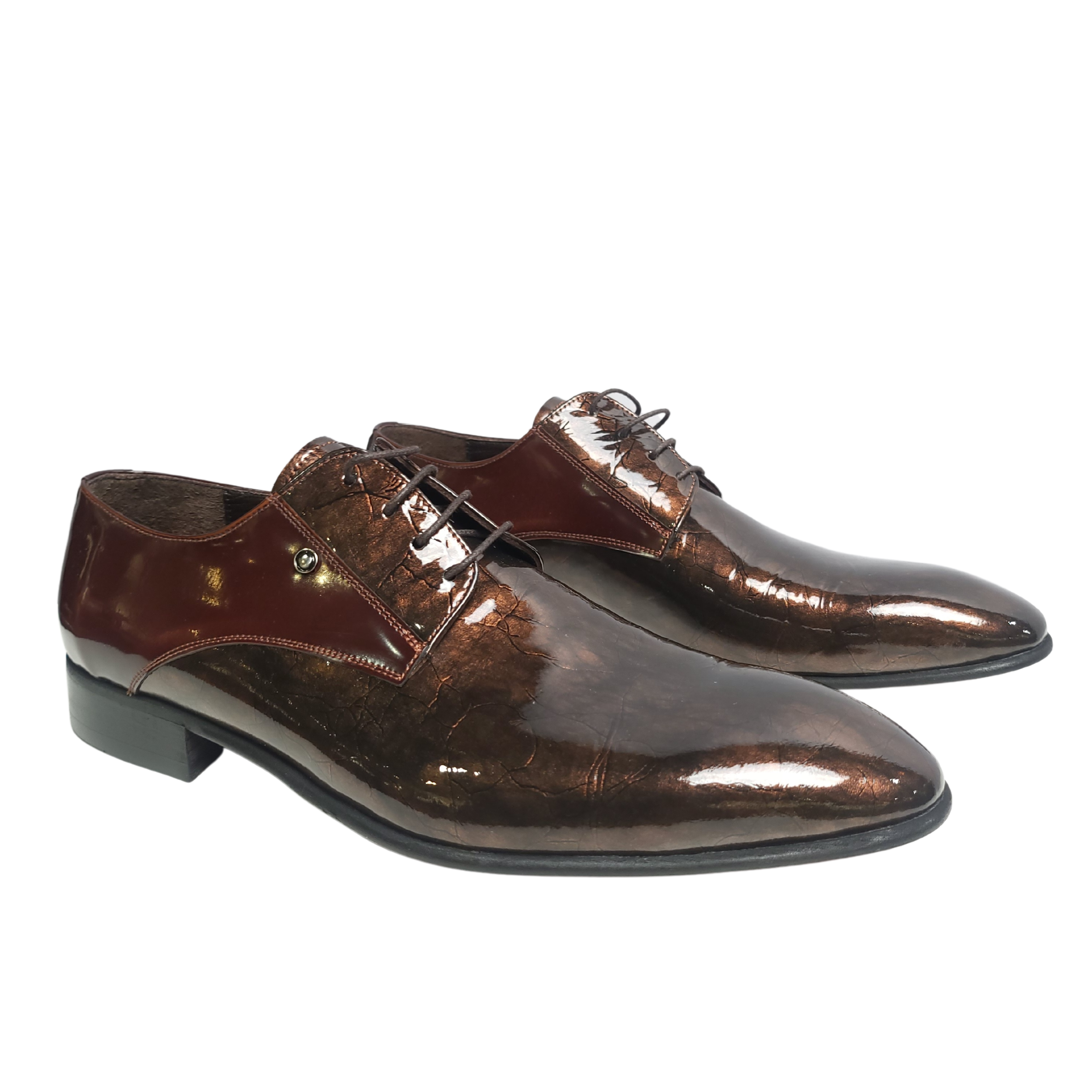 Blackart Maroon Patterned Cyan Dress Shoes – BlackArt